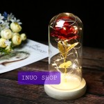 Rosa 24k con tira de luz parpadeante